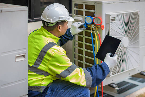 Professional Hvac technician working in Lake City, MN